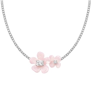 何方HEFANG小苍兰花簇项链陈都灵小众锁骨链初春婚礼精致显白质感