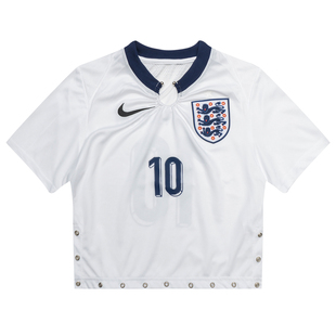 Nike Remake英格兰球衣穿搭 朋克辣妹风 Jerseyfit T恤 ENCOMPASS