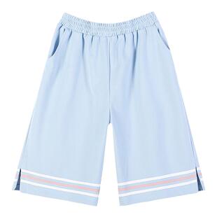 休闲运动短裤五分裤初中生高中生热裤少女百搭宽松棉质高档裤子