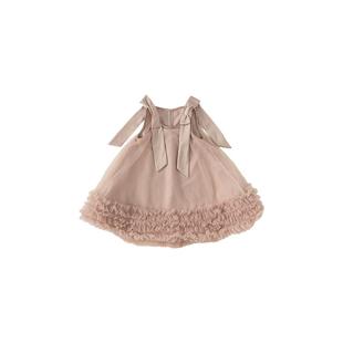 女童连衣裙2025夏季新款网纱裙夏装蝴蝶结公主裙儿童裙子夏装洋气