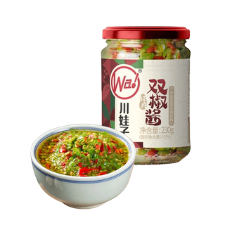 川娃子双椒酱蒜蓉辣椒酱鲜椒酱四川农家风味剁椒酱拌面饭酱下饭菜