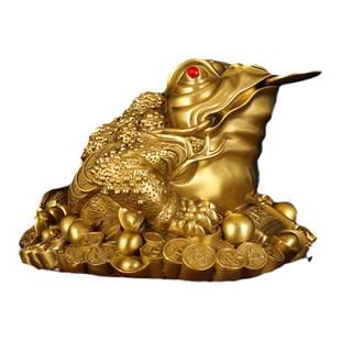全铜金蟾三足金蟾招财金蟾前台摆件铜三足蟾蜍店铺开业礼品家居