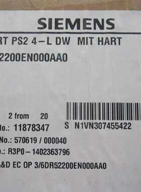 议价6DR5220-0EN00-0AA0 西门子智能PS2阀门定位器6DR52200EN000A