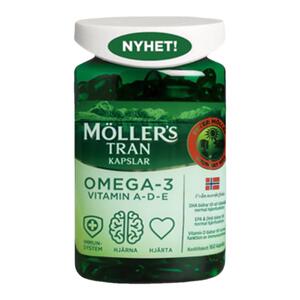新日期瑞典进口Mollers沐乐思深海双效鱼油肝油omega成人DHA160粒