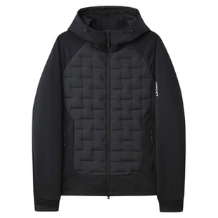 SPYDER蜘蛛秋冬男20D轻薄通道布防钻绒短款连帽轻羽绒服25CF203M