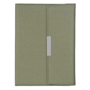 A5硬壳硬皮面磁吸三折页办公记事本100克本白纸书写不渗墨2026年新款笔记本本子高颜值高档商务定制可印logo