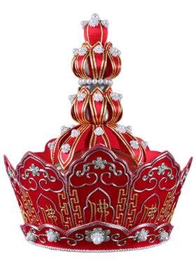 高端苏绣毗卢帽法师帽纯手工刺绣