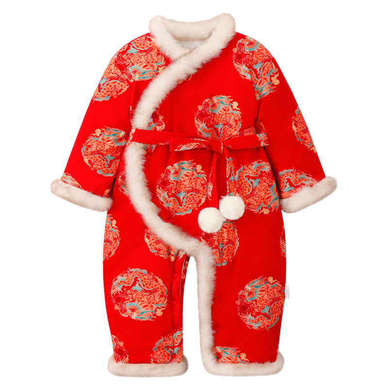 龙喜年汉服圆领棉袍宝宝纯棉中式