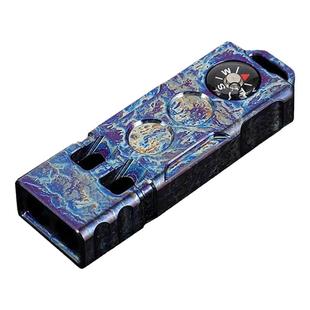 指南针口哨钛合金双管爆音口哨户外救援警示比赛裁判高频哨子