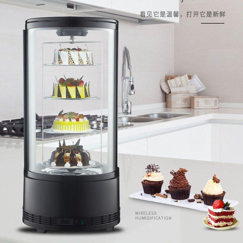 圆形旋转蛋糕展示柜四面透明玻璃冷藏柜熟食饮料串串水果保鲜柜,商业/办公家具,冷藏展示柜,淘宝优惠券,粉丝福利购,淘宝优惠卷