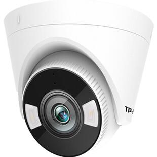 普联TP-LINK TL-IPC445EP-WB暗夜全彩网络摄像机半球带音频400万高清超长存储智能AI侦测PoE供电DC吸顶监控头