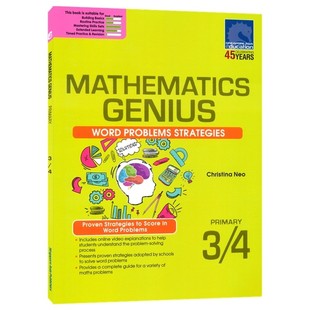 SAP Mathematics Genius Primary 3-4 数学天才系列应用题技巧 新加坡小学数学练习册 数学应用题解题思维 英文原版