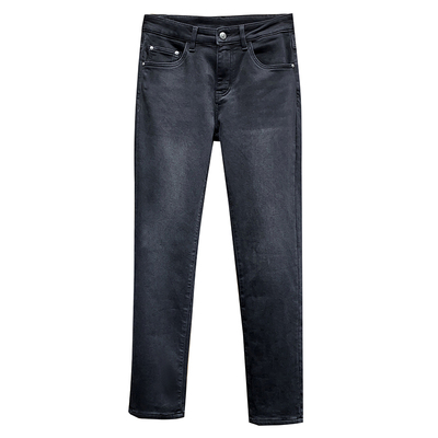 磨毛拉绒高弹力牛仔裤男加厚修身