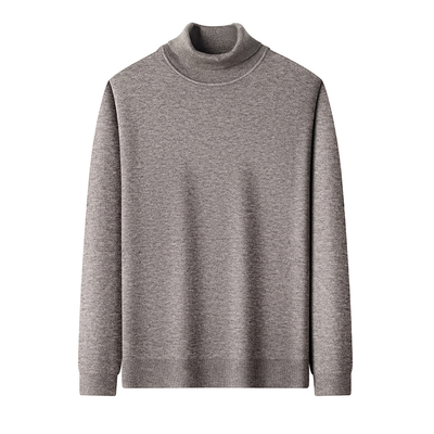 恒源祥套头羊毛可翻高领羊毛衫男