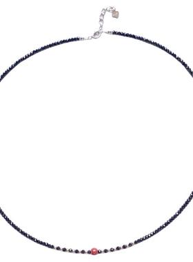 天然黑尖晶多巴胺风叠戴项链