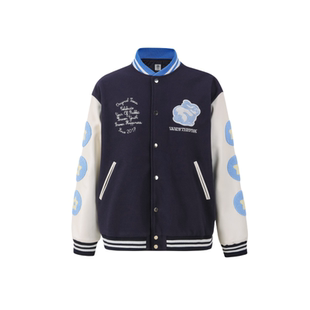 Vandythepink美式秋冬刺绣棒球服夹克高街休闲流行外套朴宰范同款