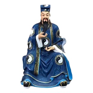 厂家直销大型吕洞宾神像像吕岩吕仙祖全真派祖师铜像定制彩绘人物