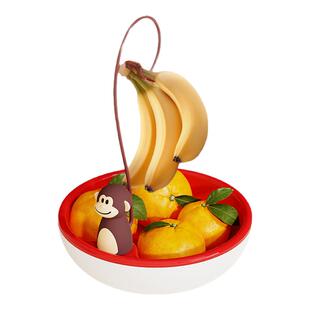 加拿大joie果盘红色高端精致高颜值创意香蕉挂架放水果的果盘