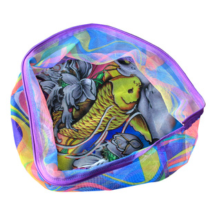 抄网头网布不兜水防刮钩抓鱼抄网兜拉链式网兜钢丝式网布纳米编织