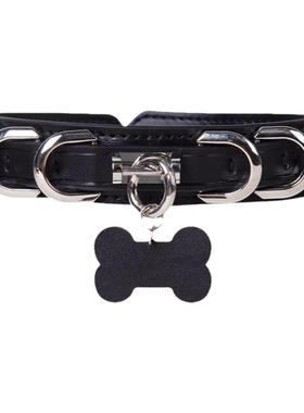 项圈男颈环choker皮带哥特风可刻字定制朋克脖圈皮质颈带女真皮