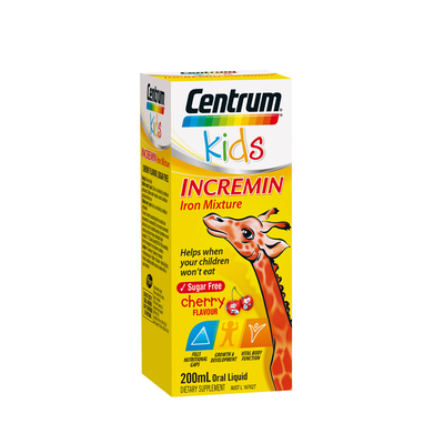 澳洲直邮Centrum Kids善存儿童补铁口服液+VB改善挑食樱桃味200ml