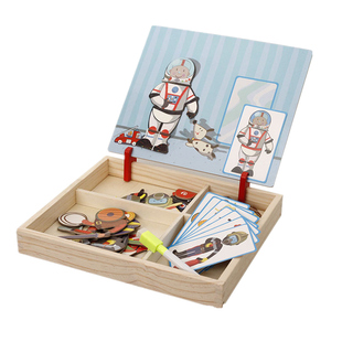 幼儿园五官表情贴人物木质磁性拼拼乐中班大班小班益智区材料玩具