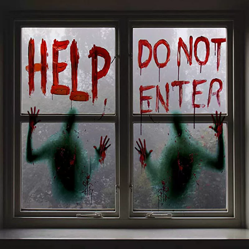 [2PCS NEW Halloween Masquerade Party Haunted Houses Decoratio]