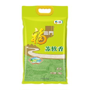 福临门大米苏软香5kg*1袋苏北粳米10斤宜做饭煮粥小规格