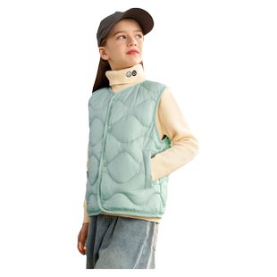 罗蒙儿童羽绒马甲女童内穿保暖轻薄背心男宝宝新款外穿秋冬装坎肩