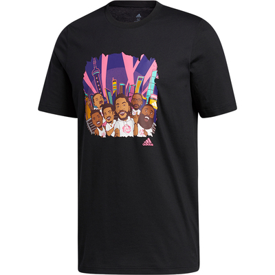 阿迪达斯男士印花简约短袖T恤