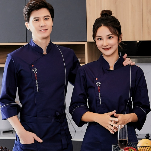 Дышащий хлопковый комбинезон для отеля, кофейный осенний комплект для работы