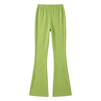 修身休闲高腰微喇长裤Slim fit high waisted micro flared pants