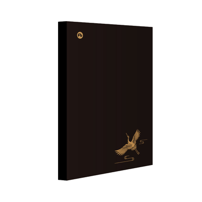 【粉笔文创】粉笔酷黑鎏金飞鹤白芯笔记本白稿本16K学生记事本学生用草稿本简约本子文具 办公用品速写素描本