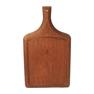 摩登主妇牛排餐盘刀叉三件套牛排盘子西餐盘家用餐具乌檀木质托盘