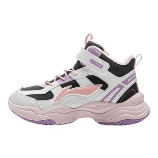 李宁童鞋儿童户外运动鞋女童大童冬季新款女孩防滑软底加绒二棉鞋