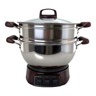 24cm宿舍专用小锅电火锅煮锅蒸锅家用一体电热锅加厚304小锅一人