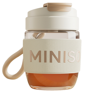 名创优品玻璃杯女咖啡杯耐高温高颜值便携外出随行水杯子2025新款