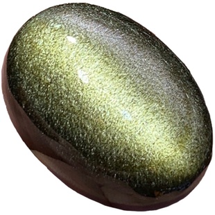 天然金曜石戒面猫眼效应蛋面裸石镶嵌绕线戒指吊坠耳钉圆形椭圆形