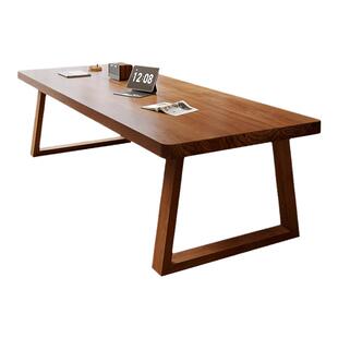 客厅大长书桌阅读学习桌学生家用书房办公桌纯实木大板书桌工作台