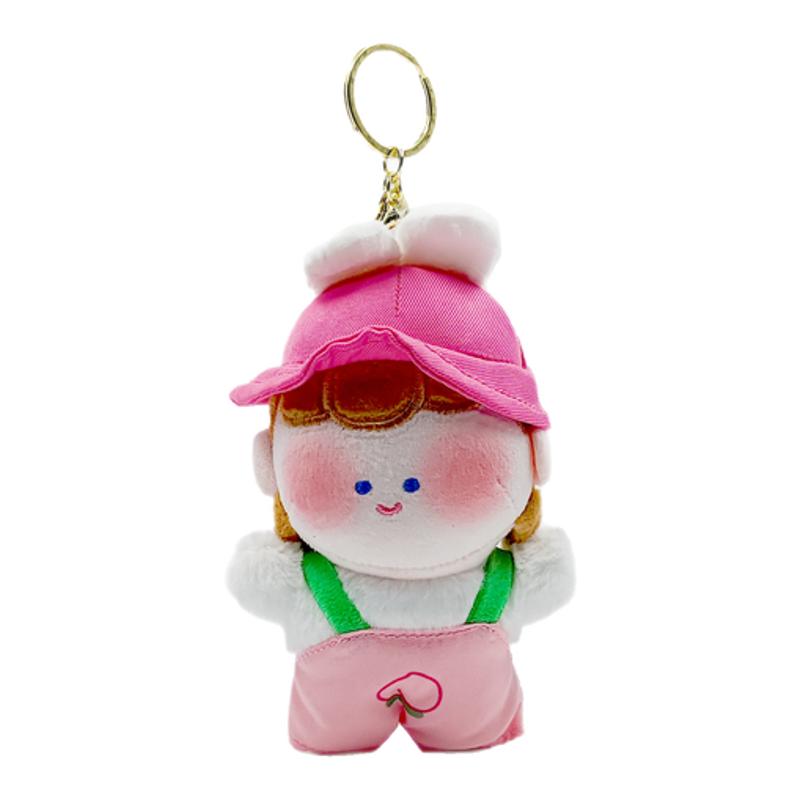 可爱粉岚妹妹毛绒书包包创意小挂件饰玩偶具卡通公仔情侣钥匙链扣