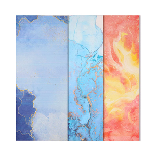 燃灯新品文创墨流鎏金笺蜡染宣纸彩色书法专用纸毛笔字空白小纸条创意小楷作品纸一笔笺信笺半生半熟书签彩纸