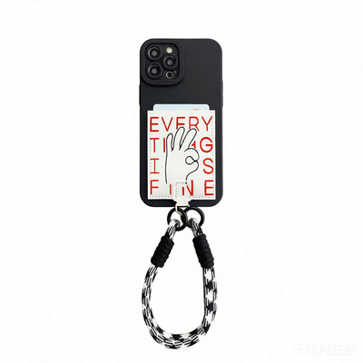 K002万事OK带卡包手机壳适用iPhone16promax装门禁卡套17promax保护壳苹果16/13/14精孔17pro防摔17挂绳17air