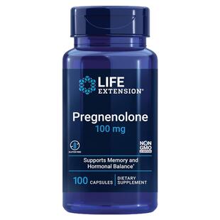 美国life extension孕烯醇酮补充剂100毫克100粒Pregnenolone大脑