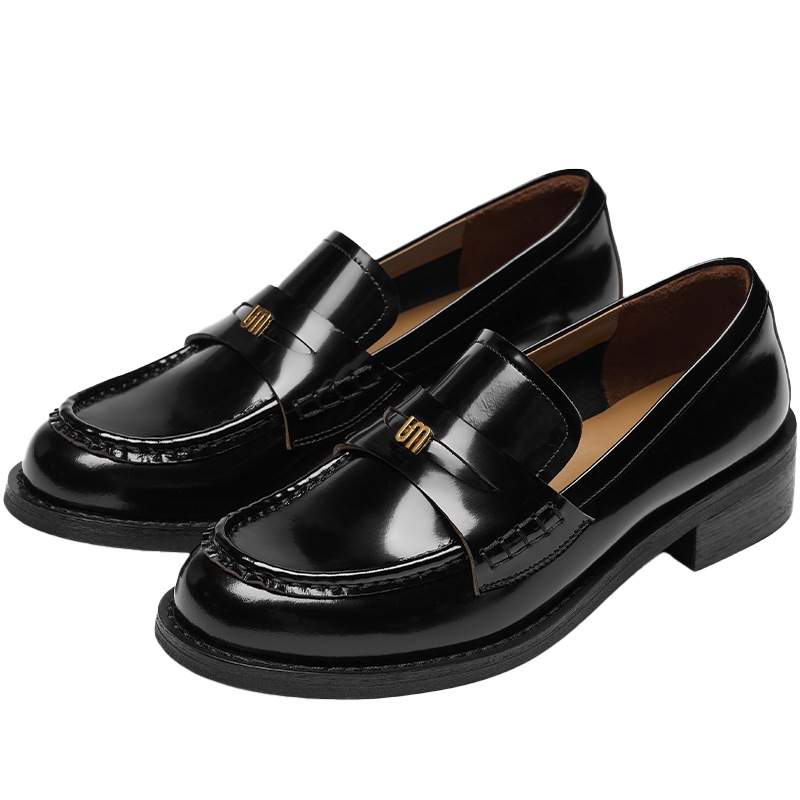 明星同款73hours女鞋Taylor春秋新款英伦风小皮鞋粗跟复古乐福鞋