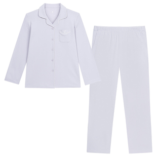 铜牛抗菌防螨慕斯棉开襟家居女套 秋冬套装女VJ126