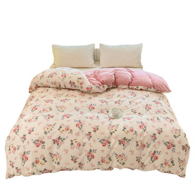 棉加绒被套单件ab面秋冬保暖