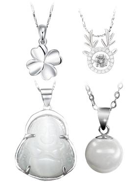 女925纯银镀白金新潮专柜正品