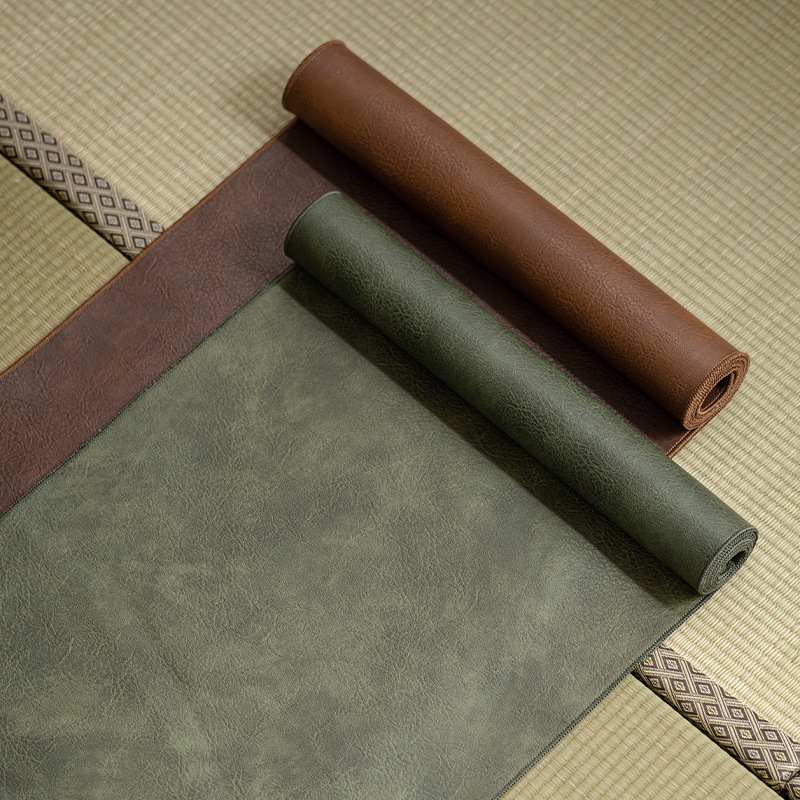 新款皮革茶席防水桌旗中式茶新茶茶禅意台中式茶桌轻垫布奢旗桌布