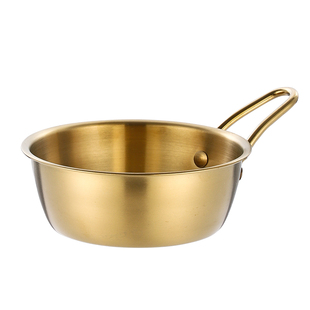 碗米酒碗韩式料理碗韩国304不锈钢金色餐具饭碗带手柄碗蘸料小碗