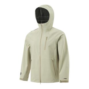 李宁正品CF溯 男女同款防风透湿宽松户外单层连帽冲锋衣AEMU049-1